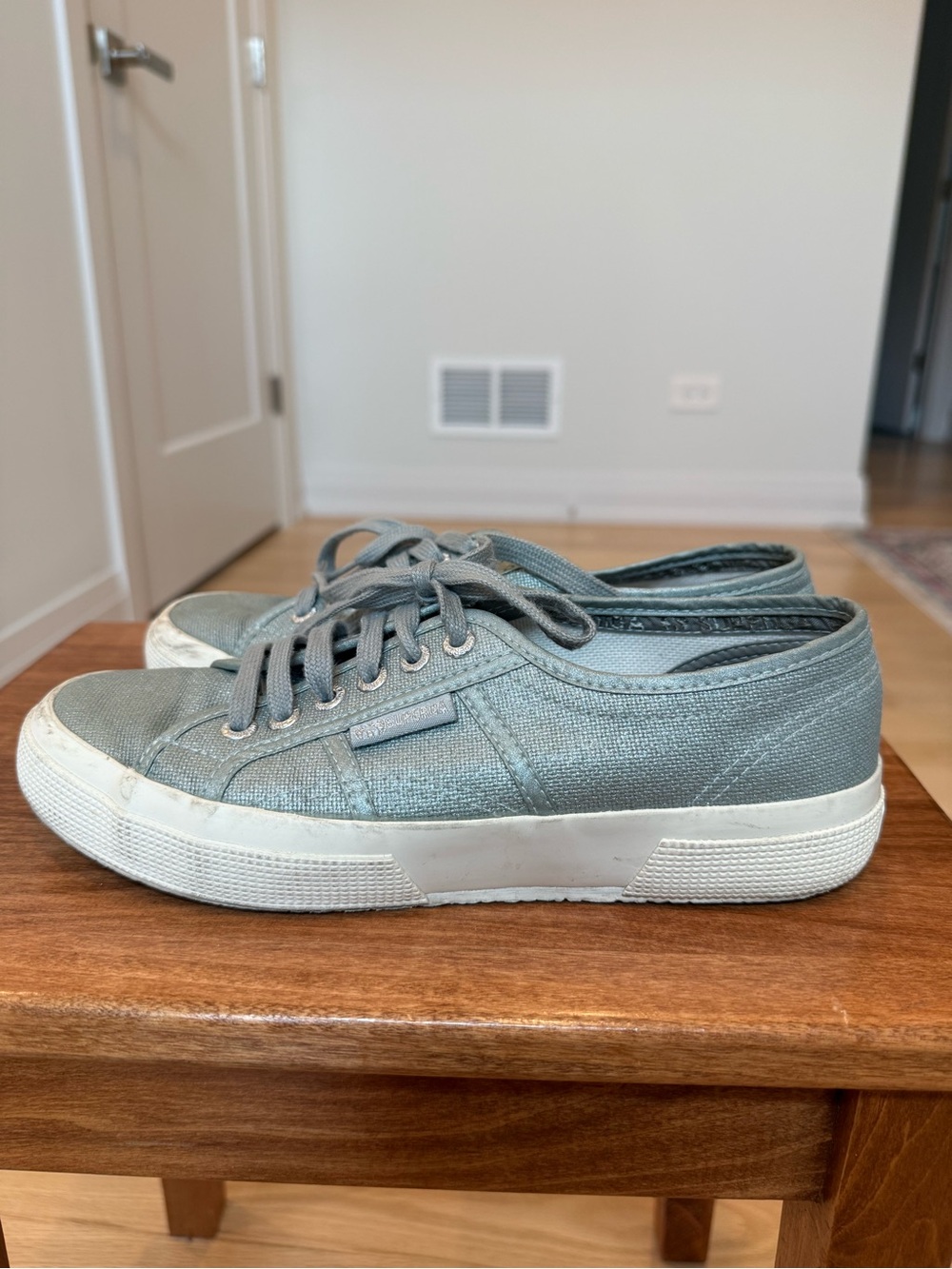 Superga Light Blue Canvas Low-Top Sneakers